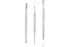NFRBTD 3 Pcs Wax Tools Kit Wax Carving Tools Double-Ended Wax Modeling Tools Stainless Steel Sculpting Tools (Silver)