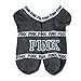 Victoria' s secret Pink No Show socks Grey Pink Logo fits 5.5 -10