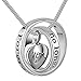 Cring Coco Womens&Mens No longer by my side,forever in my heart carved locket cremation Urn necklace for mom & dad (Mom)