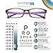 PROSPEK Blue Light Reading Glasses for Men and Women, Computer Reading Glasses 2.50 with Blue Light Protection and Clear Lens, Anti Eyestrain Glasses