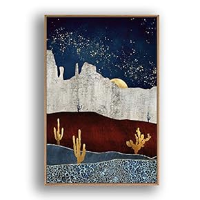 Framed Canvas Home Artwork Decoration Nordic Style Scenery Canvas Wall Art for Living Room, Bedroom - 16x24 inches