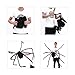 Giant Halloween Spider 4.9ft/150cm With LED Eyes Scary Spider Toys for Kids Outdoor Halloween Decorations Trick or Treat
