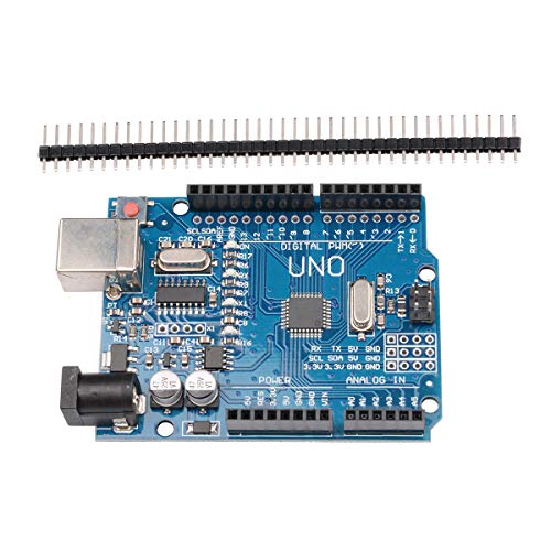 Qunqi 2Packs UNO R3 ATmega328P Development Board for Arduino UNO R3 Microcontroller with USB Cable 2.54mm Pin Header