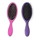 bC BimeTALliC CAble Detangler Brush for Wet & Dry Hair Rubberized Grip Soft Bristles Ideal, 2 Pieces, Purple/Pink