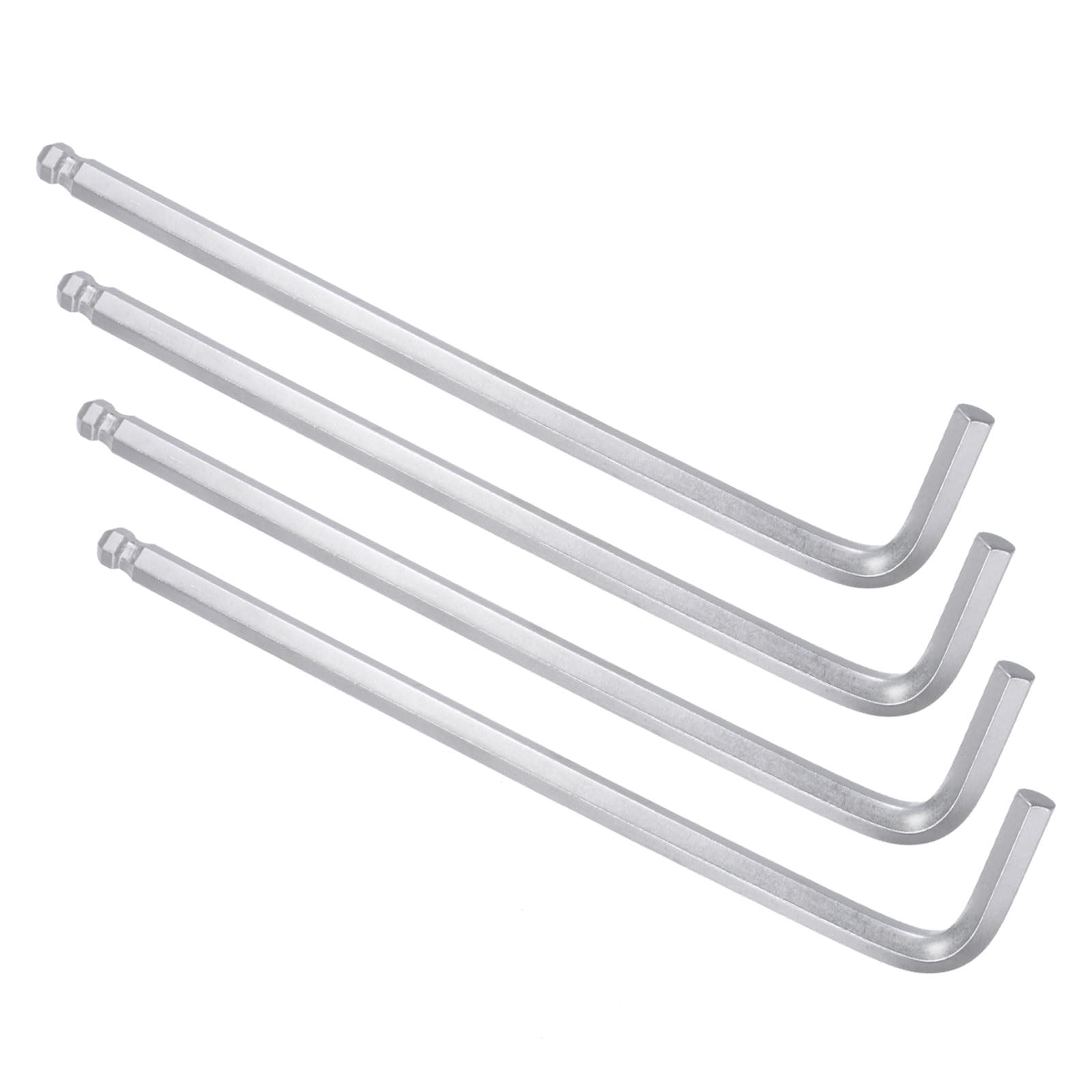 CoCud L-Handle Ball End Hex Key Wrench, 5/16" SAE, CR-V L-Shape Long Arm Hexagon Head Spanner - (Applications: for Home Repair and Mechanical Maintenance), 4-Pieces