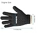LETHMIK Unique Cuff Winter Gloves Womens Solid Color Warm Knitted Thick Gloves Black