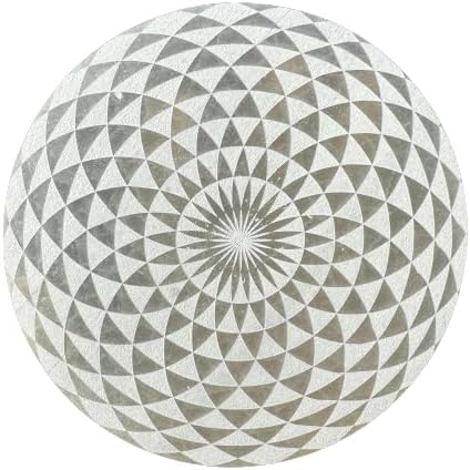 Indoor Fountains & Accessories - Selenite Charging Plate - Crystal Charging Station Healing Plate, Charging Reiki Plate Crystal, Round Etched Charging Plate Crystal for Reiki, Healing, Meditation, 5.5'', White (0003)