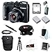 Canon PowerShot G16 12.1 MP CMOS Digital Camera Bundle with 64GB SD Memory Card + Card Reader + Large Case + Two Replacement Battery for Canon NB-10L + Wrist Grip Strap + Accessory Kit