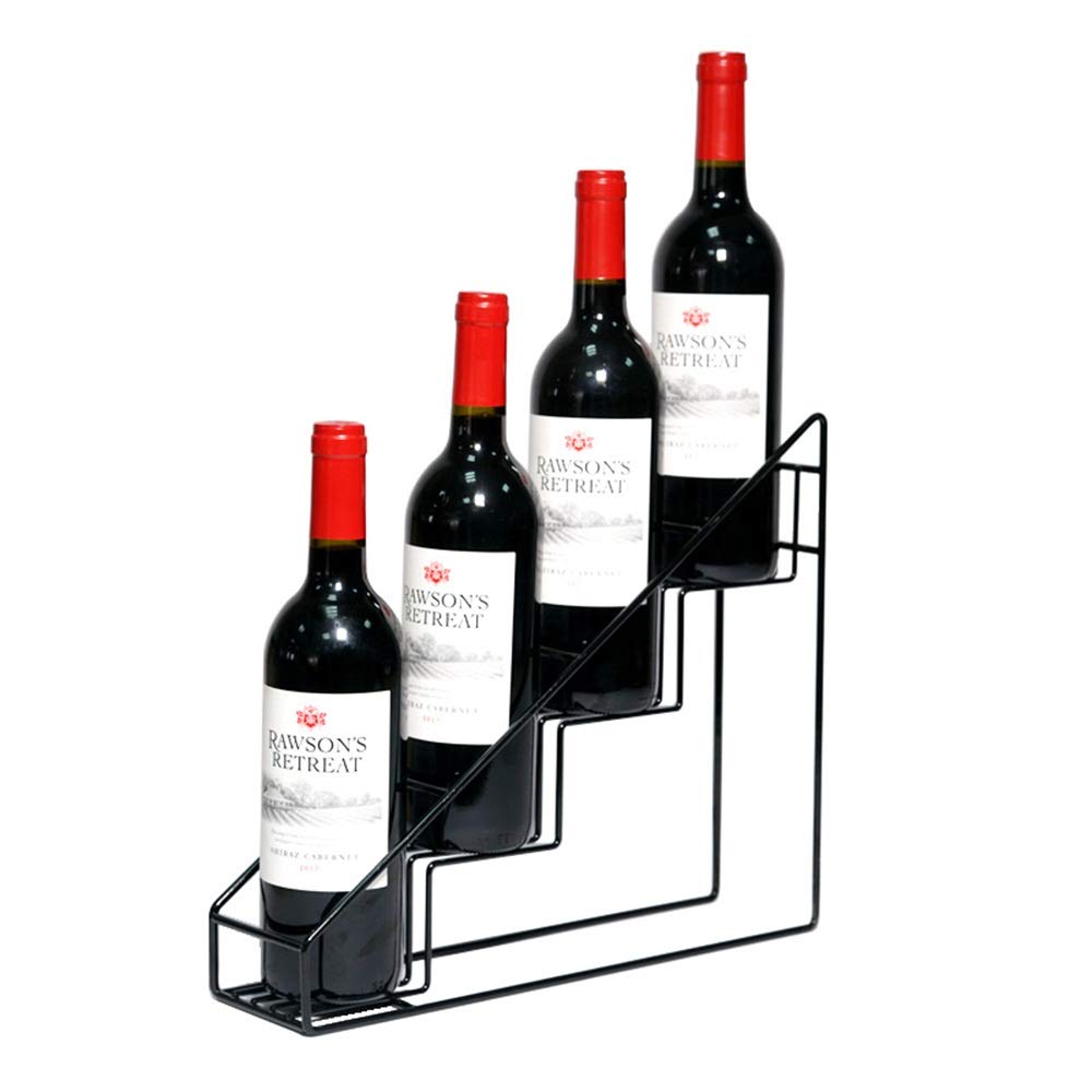 AXROAD MALL Tiendas Negro Vino Sostiene 4 Botellas de Metal de ...
