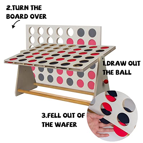 Juegoal 4 in a Row Giant Game Set, 1.5FT Height Classic Wooden Connect