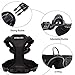 EXPAWLORER Escape Proof Cat Harness-Adjustable Light Comfortable Breathable Mesh Vest with Reflective Strap Black for Adult Cats and Puppies