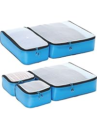 eBags Ultralight Packing Cubes - Super Packer 5pc Set (Blue)