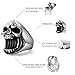 LAOYOU Skull Rings Gothic Biker Punk Antique Surgical Stainless Steel Mens Ring Beer Bottle Opener for Men