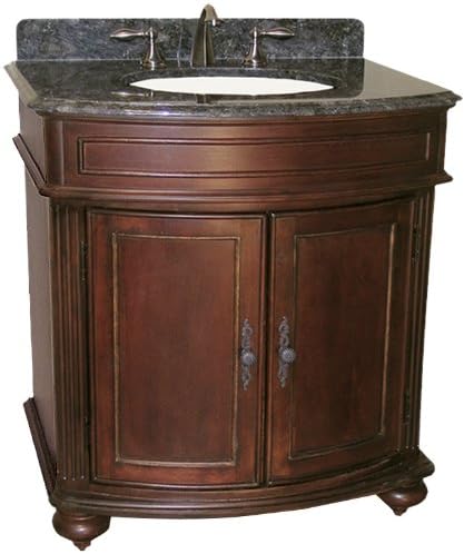 Kaco international 5300-3000-1005AB Arlington 30-Inch Vanity in Distressed Cherry Sherwin Williams Finish with Black Granite top