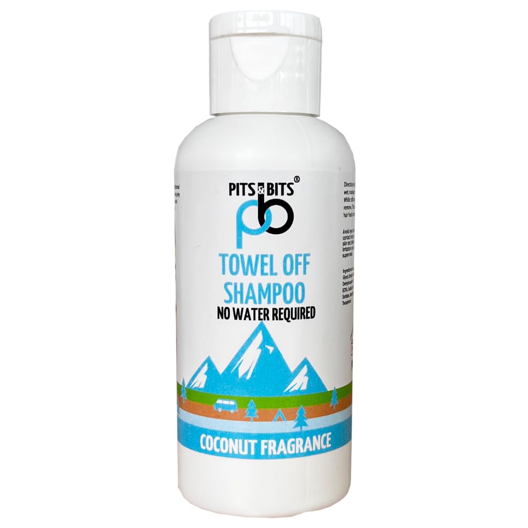 Pits and Bits Rinse Free Shampoo, Coconut Fragrance, No Additional Water Or Rinsing Required 100ml