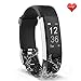 Fitness Tracker, Waterproof Activity Tracker Heart Rate Monitor Bluetooth Smart Watch Bracelet Wristband Sleep Monitor Pedometer with Replacement Strap for Android and IOS Smartphone (black-blue)