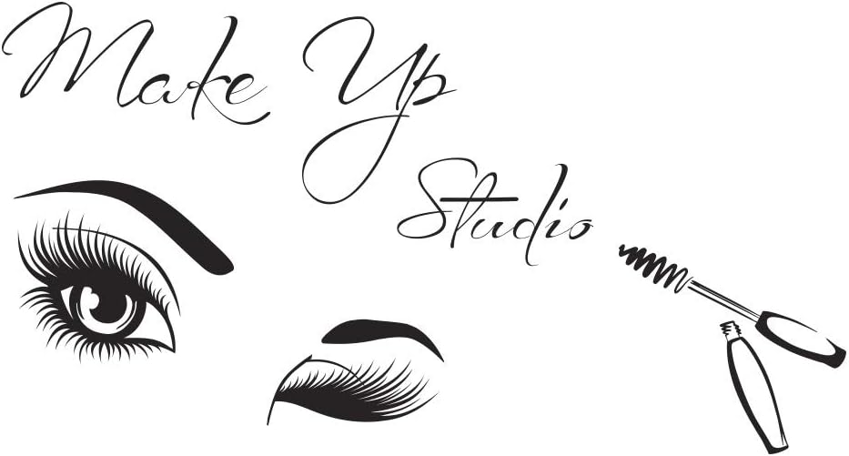 MakeUp Wall Decals Beautiful Eyes Closeup Vinyl Decal Beauty Salon Stickers Product Made in USA Decor for Makeup Studio Hairdressing FD241