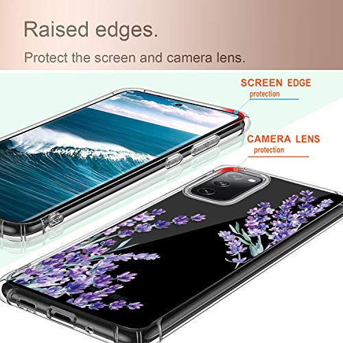 Luolnh Galaxy S Fe Case Samsung Galaxy S Fe Case With Flower Slim Shockproof Clear Floral Pattern Soft Flexible Tpu Back Cover For Samsung Galaxy S Fe 5g 4g Lavender Pricepulse