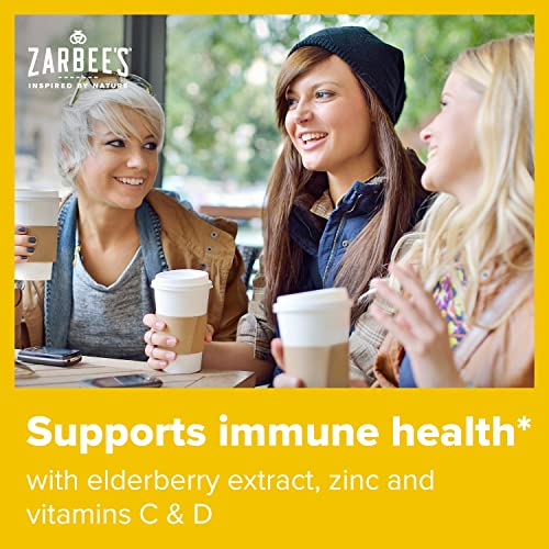 Zarbee's Adult Daytime Cough Syrup + Immune With Honey, Real Elderberry