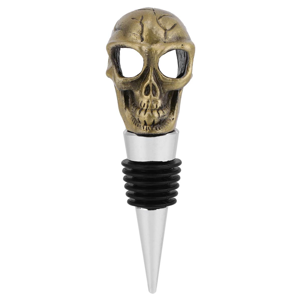 Halloween Alloy Wine Bottle Stopper Decoration Skeleton Bottle Stopper for Halloween (Bronze)