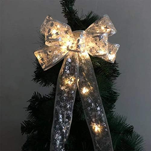 QHJ Christmas LED Christmas Tree Ornaments Ribbon Bows for Home Christmas Tree Wreaths Decor, Decorations Sale Christmas Tree Decoration