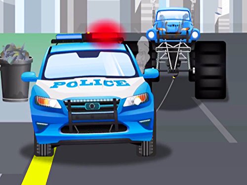 Smart Police Car and the Monster Truck