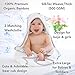 CradleMii Baby Bath Hooded Towel & 2 Washcloth Set | 100% Organic Premium Bamboo Fiber | Antibacterial Hypoallergenic Absorbent Soft & Warm | for Boy Girl Newborn Infant & Toddler | Baby Shower Gift
