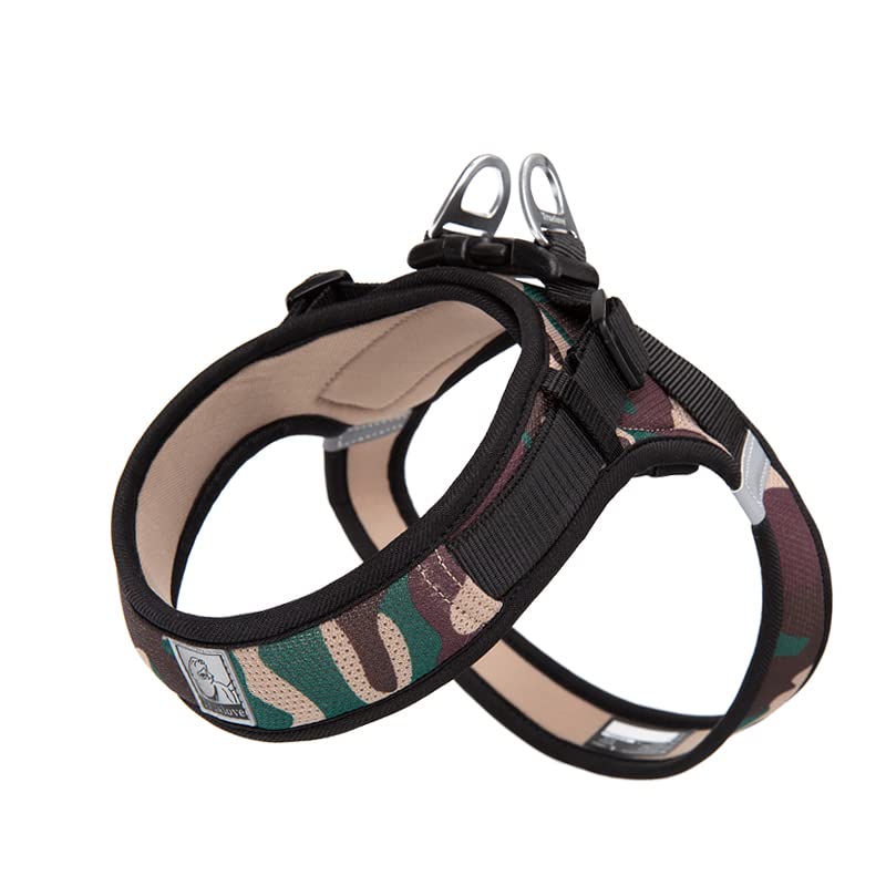 WINHYEPET Truelove Dog Harness Soft Mesh Reflective Breathable Step-In Dog Harness,Easy Adjustment Harness with Safety Buckle for Extra Small and Small Dogs, Vest Harness TLH3013(Camouflage,XS)