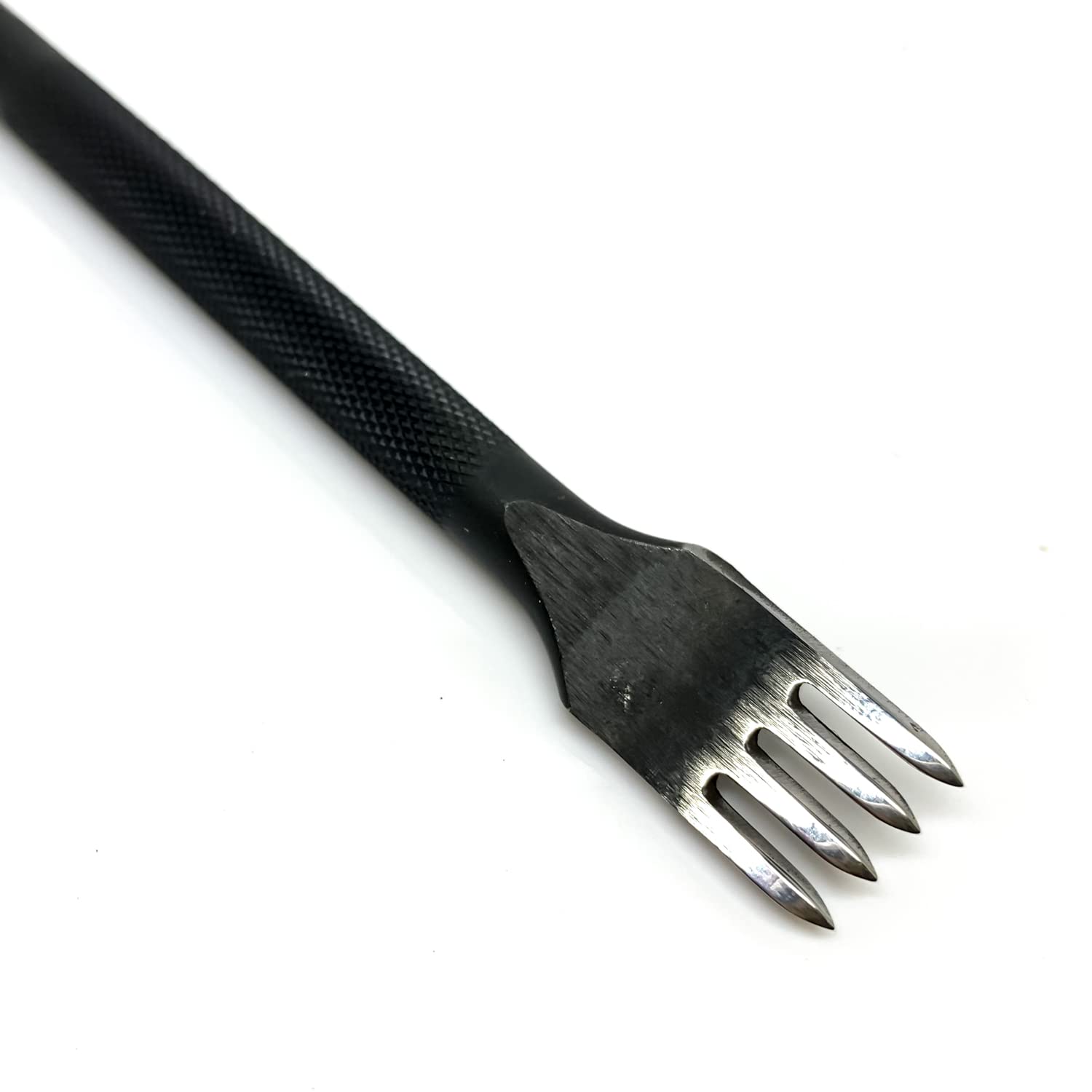 Mirror Polished White Steel 4mm 1/2/4/6 Claws DIY Diamond lace Stitching Chisel Set Leather Craft kit Inner Teeth polishing is Smoother and Labor-Saving