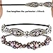 Amariver 2 Pieces Rhinestone Beaded Elastic Headband，Fashion Headbands Handmade Hair Bands Hair Accessories for Lady Woman 20-25