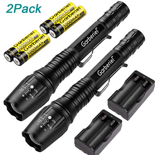 2X Police Super Bright Led Flashlight 18650 Cree T6 XML Torch +Battery +Charger