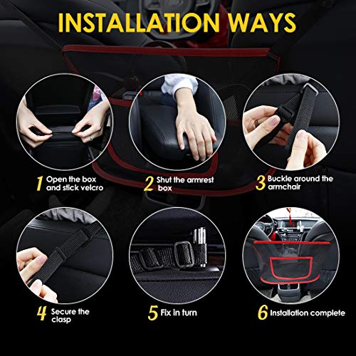 Car Net Pocket Handbag Holder, Hand bag Holder for Car Organizer Mesh for Purse - Helps as Dog Barrier - Image 2