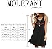 MOLERANI Women's Casual Swing Simple T-shirt Loose Dress, Medium, Black