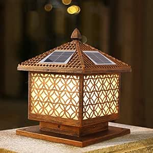 Iluminación para Exteriores, luz de Poste de Linterna, luz Solar LED