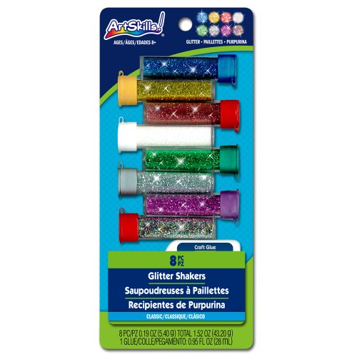 Artskills glitter shakers, 0.19 ounces each, 8 pieces, …