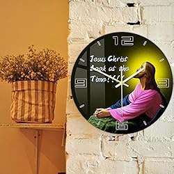 Geek Alerts 12inch Silent Wall Clock, Jesus Christ