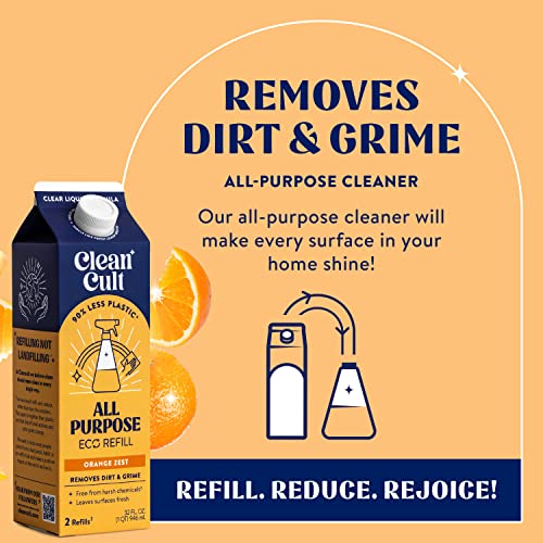 Cleancult All Purpose Cleaner Refills (32oz, 1 Pack) Cleaner Spray