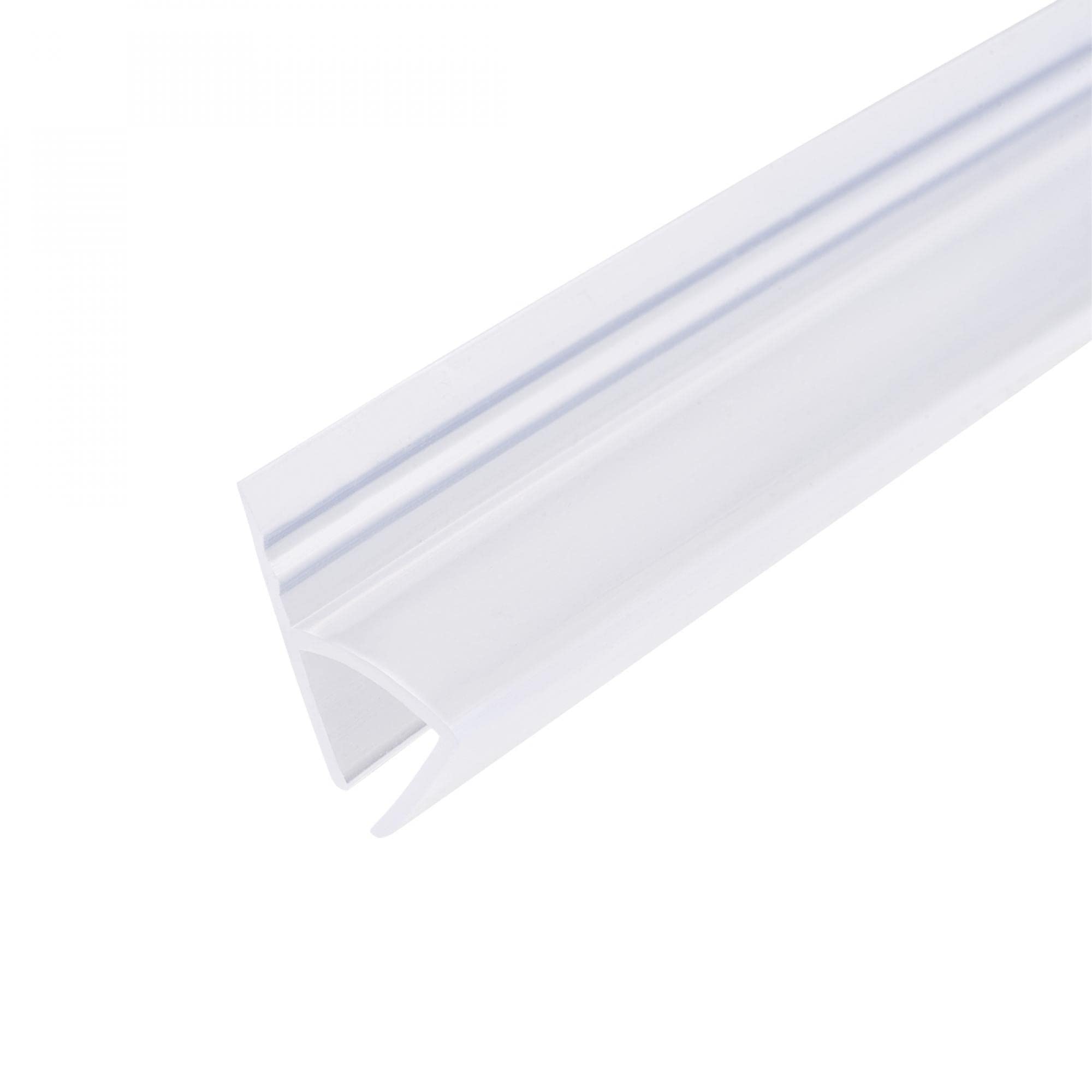 sourcing map Frameless Glass Shower Door Sweep - Door Bottom Side Seal Strip h-Type with 3/8-Inch(10mm) Drip Rail - 1/4-Inch(6mm) Glass x 39.37-Inch(1000mm) Length