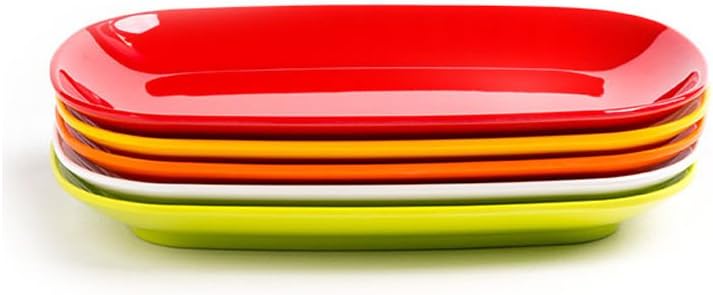 3Pcs Colorful Melamine Dinner Plate sets Snack Salad Plates Tableware Bowls for kids adults