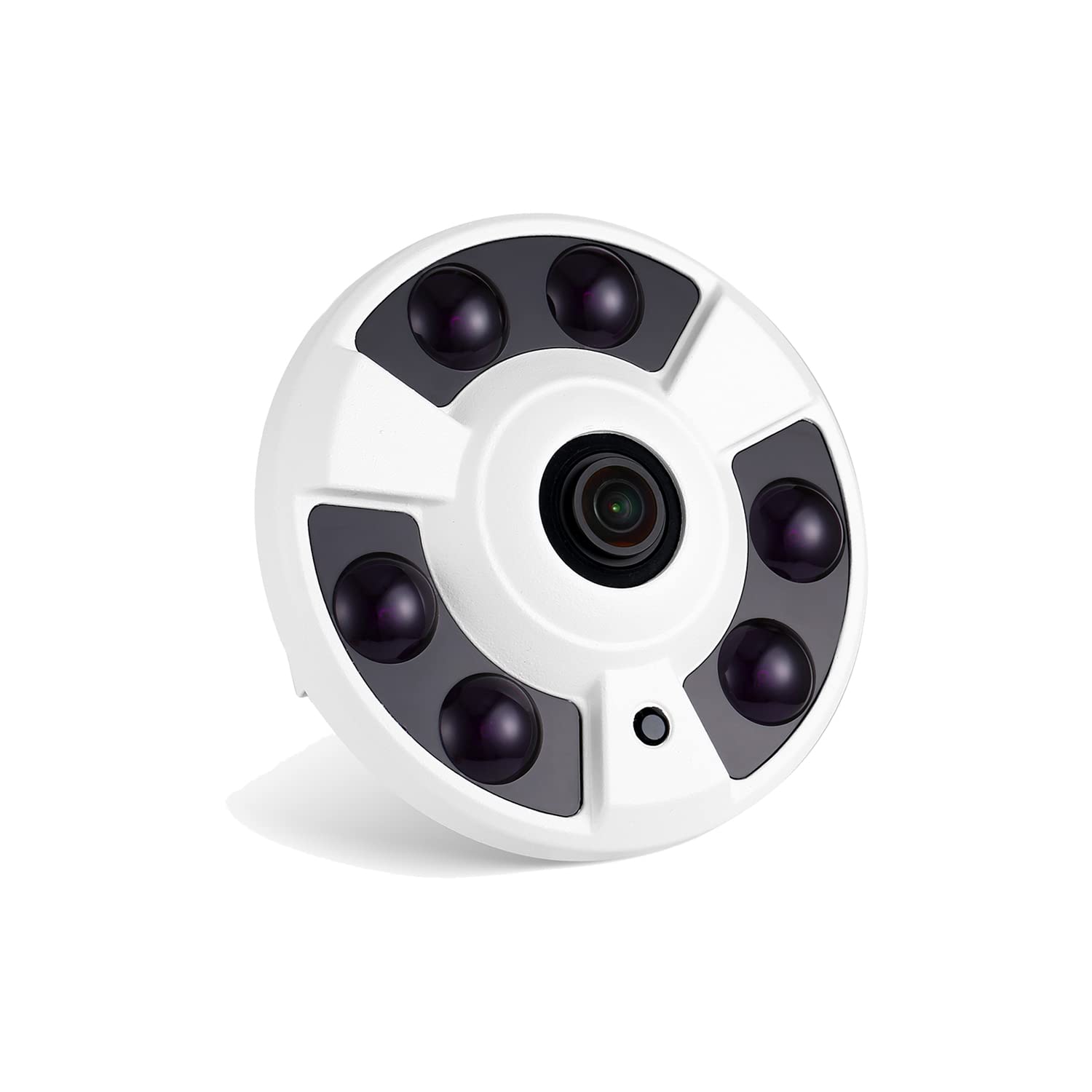 REVODATA 5MP Fisheye POE IP Camera,Indoor CCTV Security fisheye 1.7mm Lens 180° View 6 LED IR Night Vision CCTV video camera,P2P H.265 Motion Detection POE IP camera (IF02-P-HS)