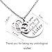 N.egret Infinity Love Heart Pendant Necklace Sisters and Friends Wedding Gift Birthday Anniversary (Thank You)