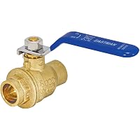1/2 Inch Full Port Lead-Free Brass Ball Valve - Sweat (Solder) Connection Type
