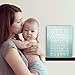 Kids Wall Art Chalkboard Typography Print in Blue, Perfect Christening, Baptism or New Baby Gift, 8x10