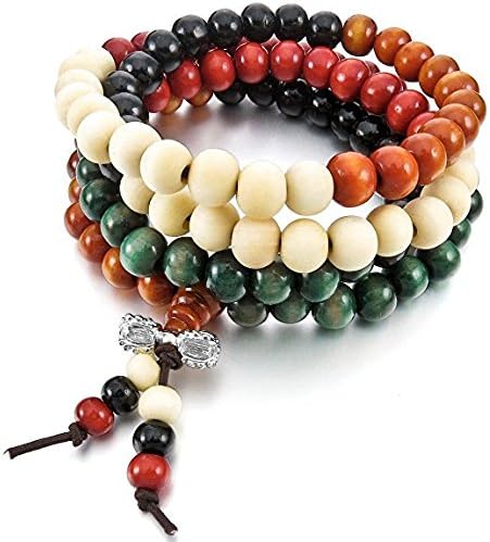 YI DONG@ Sandalwood Buddhist Buddha Meditation 8mm 108Prayer Bead Mala Bracelet/Necklace