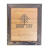 Rustic Wooden Picture Frame 11x14-100% Natural Solid Eco Wood for Wall Mounting Photo Frame - Old Dark Grey