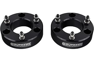 Supreme Suspensions - 3" Front Leveling Kit for 2007-2024 Chevy Silverado 1500 and GMC Sierra 1500 2WD/4WD - T6 Billet Aluminum Strut Spacers Lift Kit (Black)