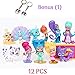 Shimmer and Shine Figure Set 12pcs Cake Toppers Party Supplies Birthday Decorations Genies Shimmer, Shine, Zac,Leah,Tala, Kaz and more Toys + BONUS Keychain