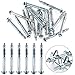 Glarks 30Pcs 4x60MM Heavy Duty Zinc Plated Steel Molly Bolt Hollow Drive Wall Anchor Screws Set for Drywall, Plaster and Tile (M4x60)