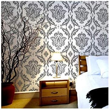 Ankara Damask Furniture Wall Floor Stencils For Painting Wall