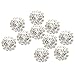 10pcs Rhinestone Button Flatback Decoration DIY 15mm Clear